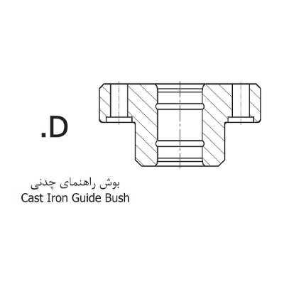 تصویر پایه بوش راهنما ستاک مدل D130