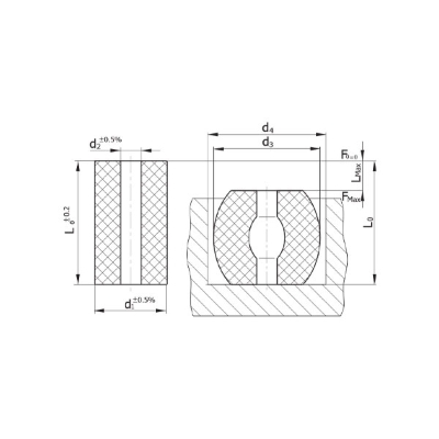 تصویر D63/90 فنر الاستومری فشاری | Pressure Elastomer Spring D63/90