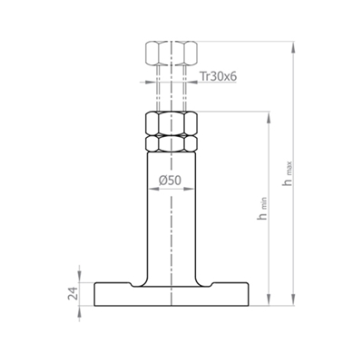 Picture of SCREW JACK WITH COUNTER NUT E314