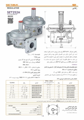 تصویر رگلاتور ستاک مدل SET252H سایز 2 اینچ