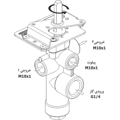 نقشه شیر بخاری گازی ستاک مدل SET105