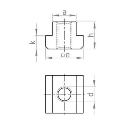 نقشه مهره T شکل مدل E407	