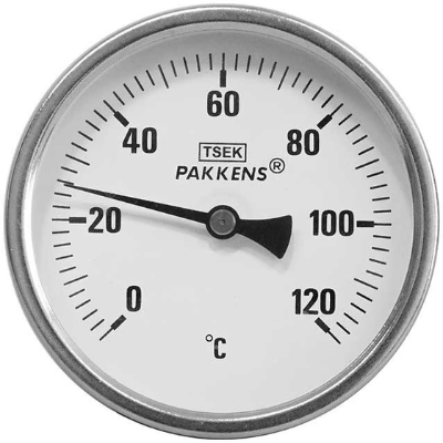 ترمومتر 0-120 درجه صفحه 10 سانت اتصال از پشت